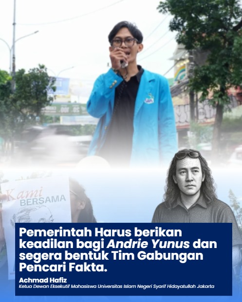 DEMA UIN : Kasus Andri Yunus Minim Transparansi, Peradilan Militer harus direformasi !!